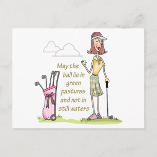 Lie in Green Pastures Postcard