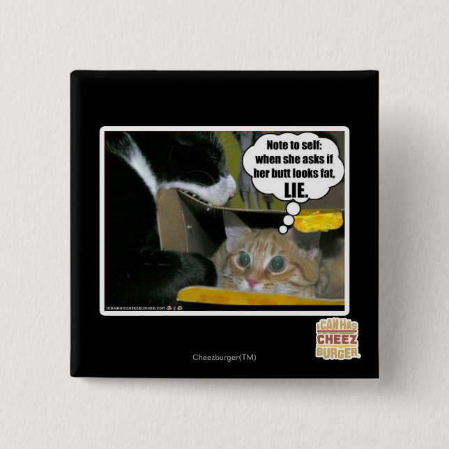 LIE PINBACK BUTTON (Front)