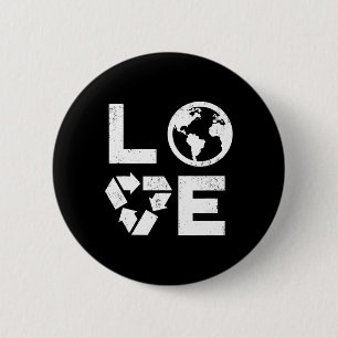 Liebe Earth Day 90s Vintage Recycled Children Or T Button