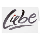 Liebe Love Hertz Heart Calligraphy Zen Lettering (Front Horizontal)