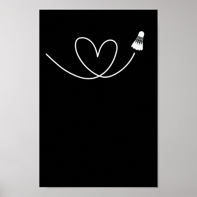 Liebe zum Badminton Federball Badmintonschläger Poster (Front)