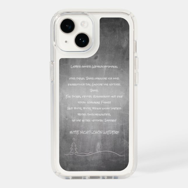 Lieber guter Weihnachtsmann Speck iPhone Case (Front)