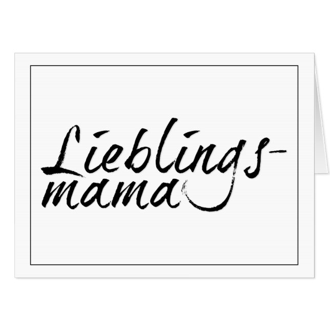 Lieblingsmama Card (Front Horizontal)