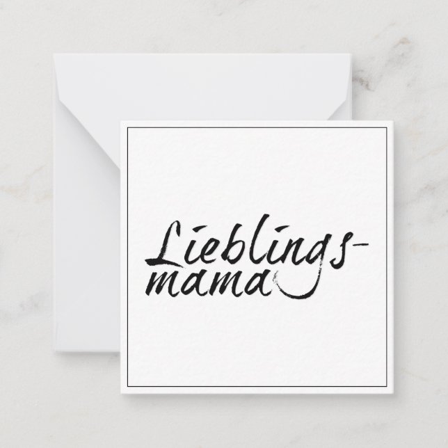 Lieblingsmama Note Card (Front)