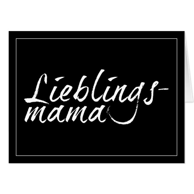 Lieblingsmama - weiß 00001 card (Front Horizontal)