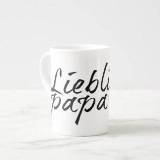 Lieblingspapa - schwarzer Schriftzug 00001 Bone China Mug