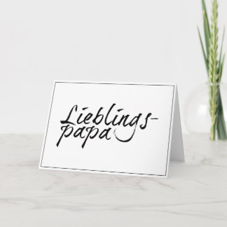 Lieblingspapa - schwarzer Schriftzug 00001 Card