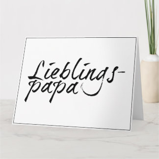 Lieblingspapa - schwarzer Schriftzug 00001 Card