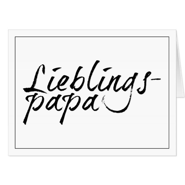 Lieblingspapa - schwarzer Schriftzug 00001 Card (Front Horizontal)