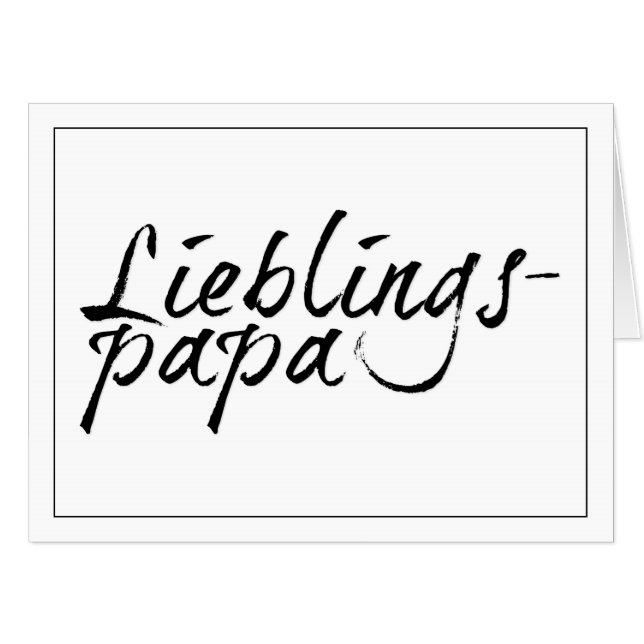 Lieblingspapa - schwarzer Schriftzug 00001 Card (Front Horizontal)
