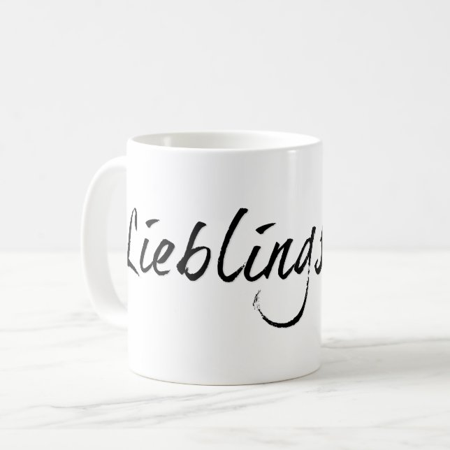 Lieblingspapa - schwarzer Schriftzug 00001 Coffee Mug (Front Left)