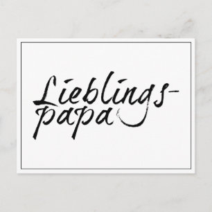Lieblingspapa - schwarzer Schriftzug 00001 Holiday Postcard