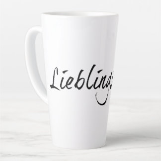 Lieblingspapa - schwarzer Schriftzug 00001 Latte Mug