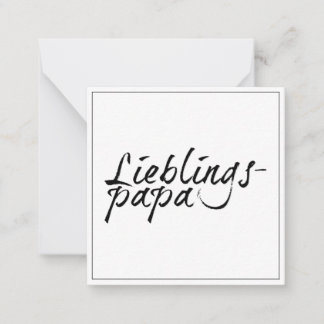 Lieblingspapa - schwarzer Schriftzug 00001 Note Card