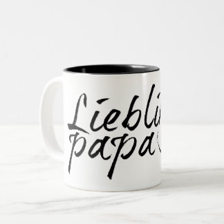 Lieblingspapa - schwarzer Schriftzug 00001 Two-Tone Coffee Mug