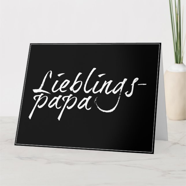 Lieblingspapa - weißer Schriftzug 00001 Card (Front)