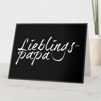 Lieblingspapa - weißer Schriftzug 00001 Card