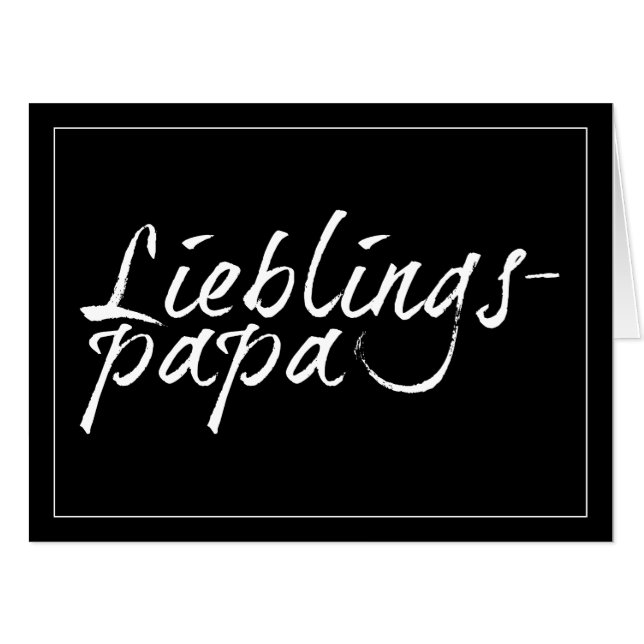 Lieblingspapa - weißer Schriftzug 00001 Card (Front Horizontal)