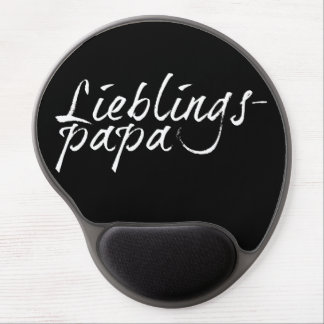 Lieblingspapa - weißer Schriftzug 00001 Gel Mouse Pad