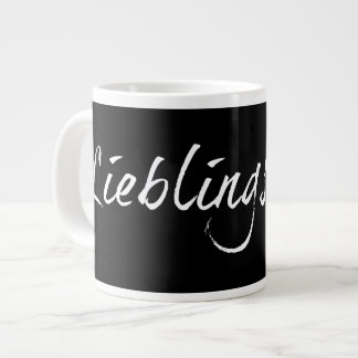 Lieblingspapa - weißer Schriftzug 00001 Giant Coffee Mug