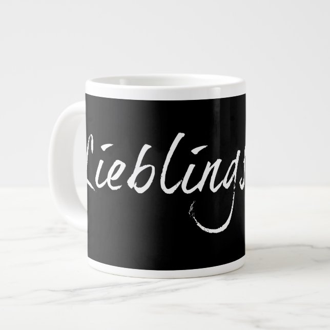 Lieblingspapa - weißer Schriftzug 00001 Giant Coffee Mug (Front Left)