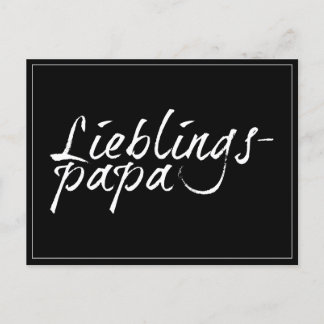 Lieblingspapa - weißer Schriftzug 00001 Holiday Postcard