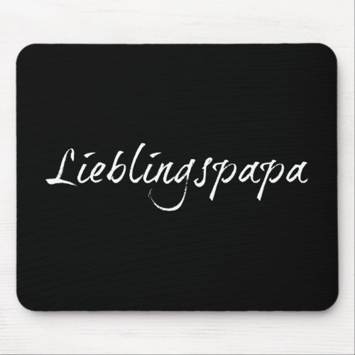 Lieblingspapa _ weier Schriftzug 00001 Mouse Pad