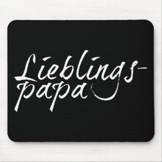Lieblingspapa - weißer Schriftzug 00001 Mouse Pad