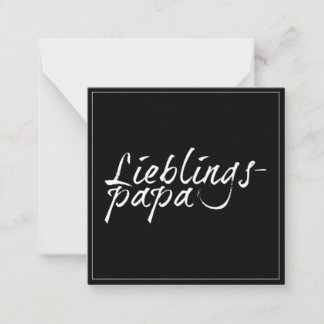Lieblingspapa - weißer Schriftzug 00001 Note Card