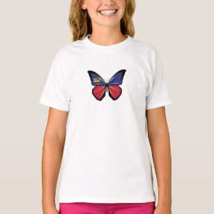 Liechtenstein Butterfly Flag  T-Shirt