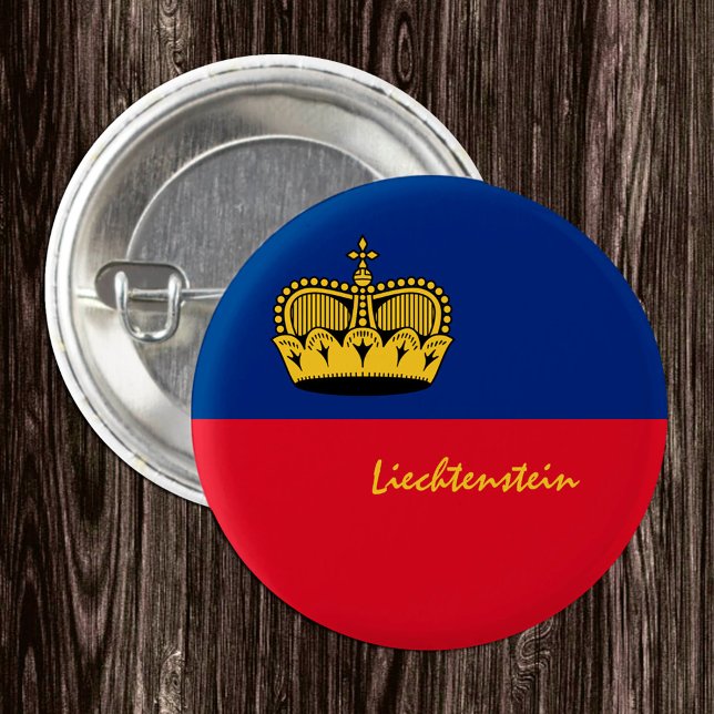 Liechtenstein button, patriotic Liechtenstein Flag Button (Creator Uploaded)