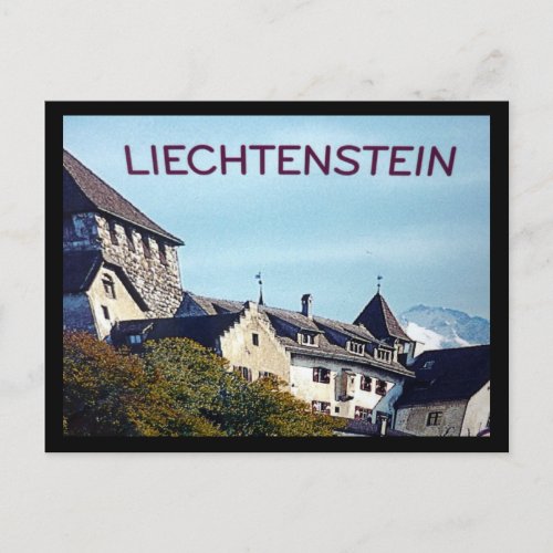 liechtenstein castle border postcard