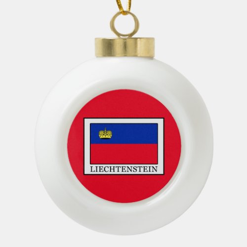 Liechtenstein Ceramic Ball Christmas Ornament