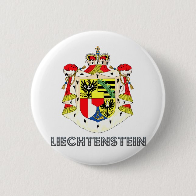 Liechtenstein Coat of Arms Button (Front)