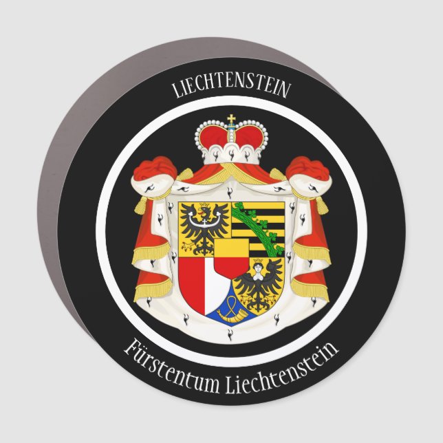 Liechtenstein Coat of Arms Patriotic Car Magnet (Front)