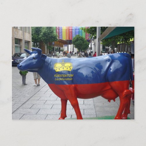 liechtenstein cow postcard