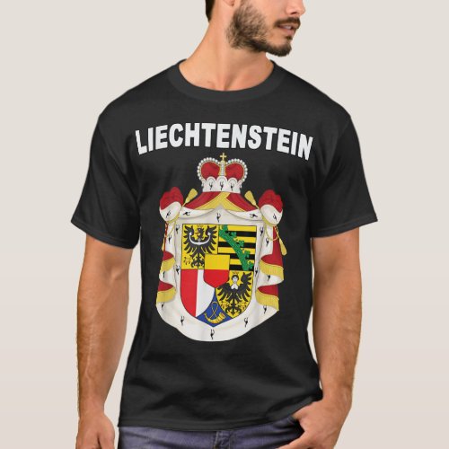 Liechtenstein Design _ Detailed Coat of Arms Crest T_Shirt