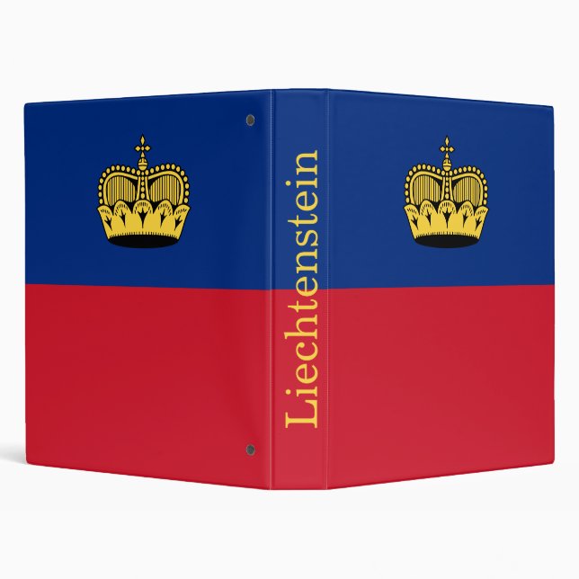 Liechtenstein Flag 3 Ring Binder (Background)