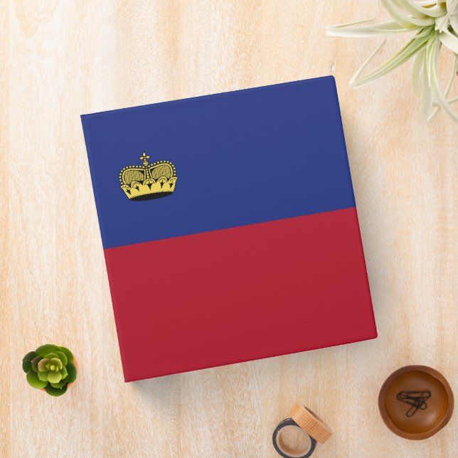 Liechtenstein flag 3 ring binder (In Situ)
