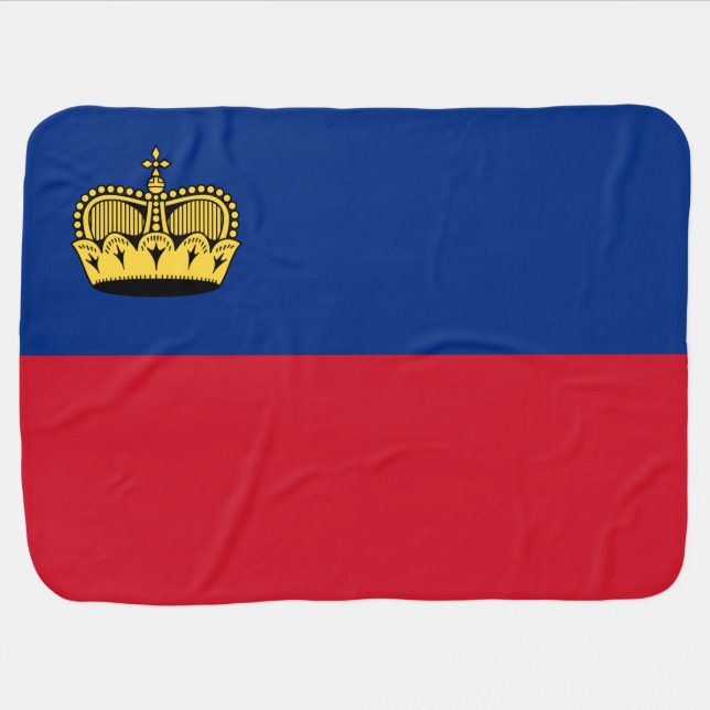 Liechtenstein Flag Baby Blanket (Horizontal)
