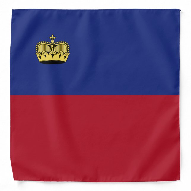 Liechtenstein flag bandana (Front)