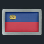 Liechtenstein Flag Belt Buckle<br><div class="desc">Patriotic flag of Liechtenstein.</div>