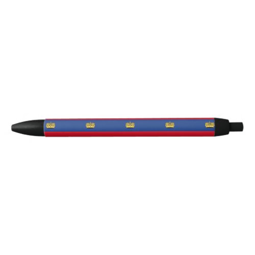 Liechtenstein Flag Black Ink Pen