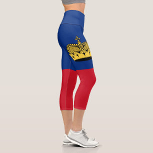 Liechtenstein Flag Capri Leggings