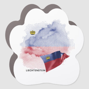 Liechtenstein flag car magnet