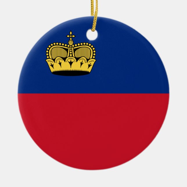 Liechtenstein Flag Ceramic Ornament (Front)