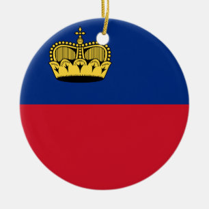 Liechtenstein Flag Ceramic Ornament