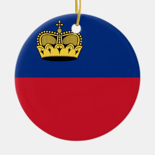 Liechtenstein Flag Ceramic Ornament