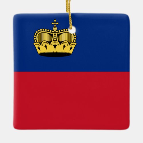 Liechtenstein Flag  Ceramic Ornament