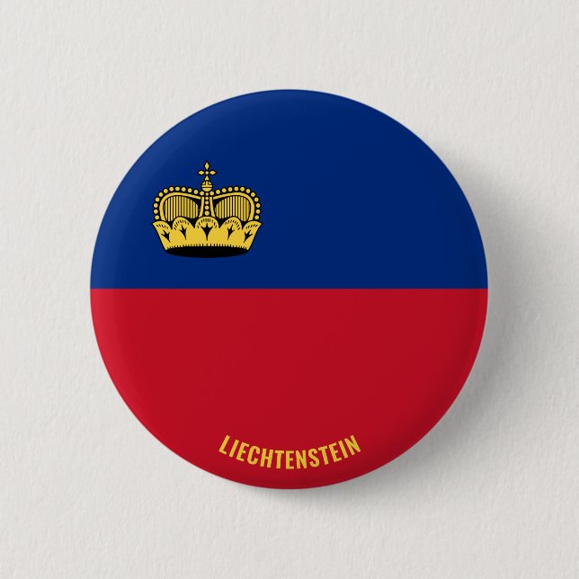 Liechtenstein Flag Charming Patriotic Button (Front)